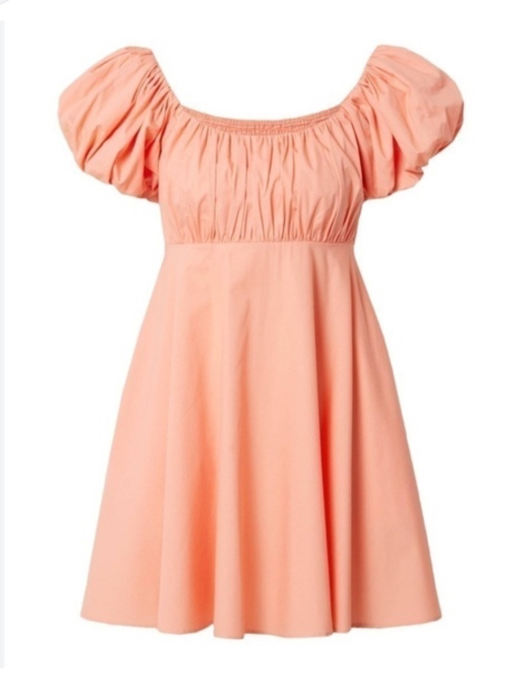 NWT Abercrombie & Fitch XL pastel peach puff sleeve mini dress cocktail summer
